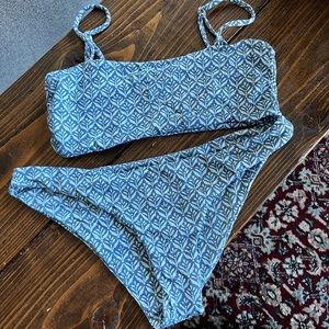 Midori bandeau bikini top and bottom, size M